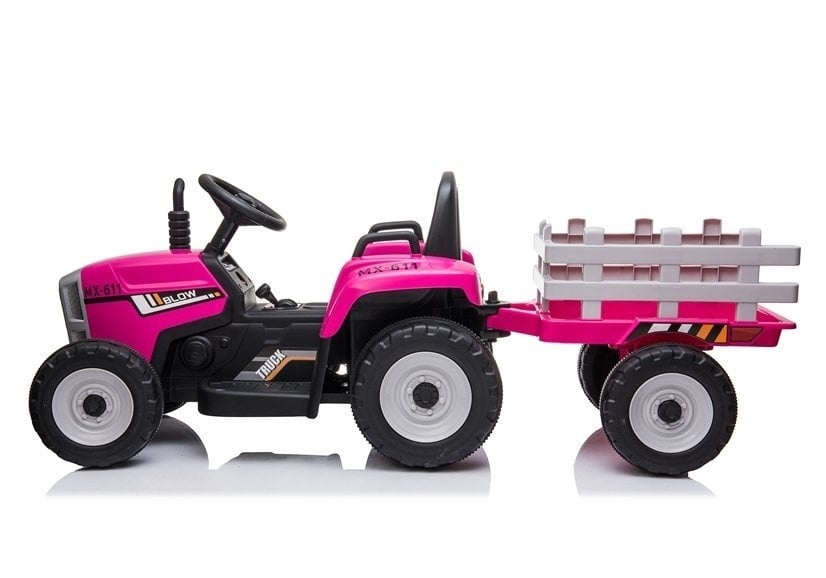 Viking Choice Tracteur Électrique Enfant avec Remorque Rose - Jusqu'à -36% en Outlet