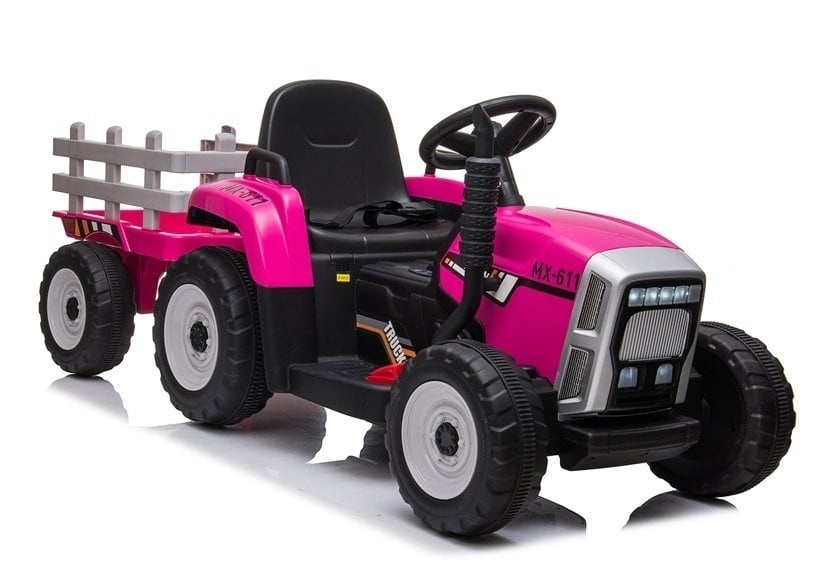 Viking Choice Tracteur Électrique Enfant avec Remorque Rose - Jusqu'à -36% en Outlet