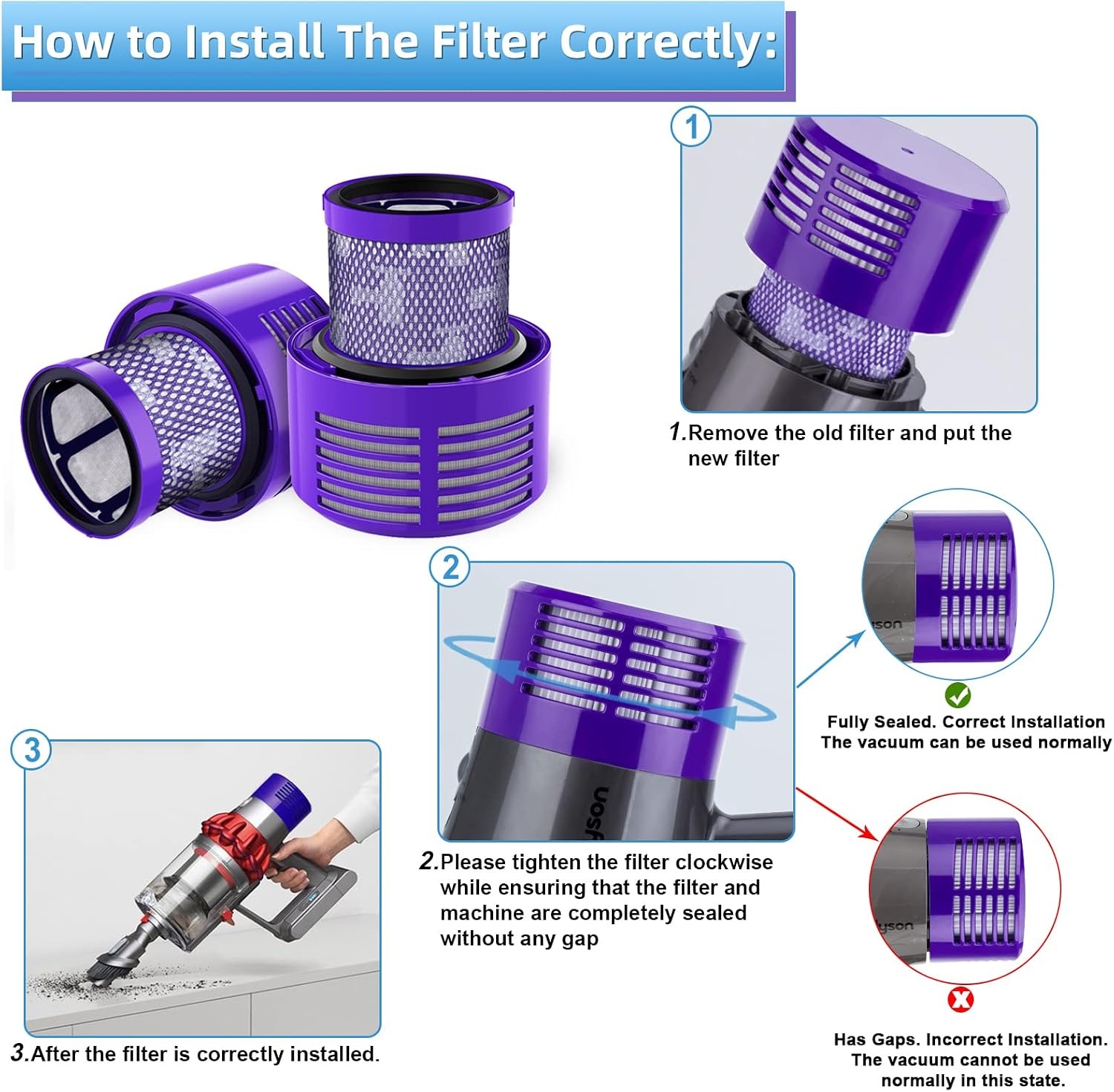 Lot de 2 filtres HEPA pour aspirateur - Jusqu'à 29% de réduction