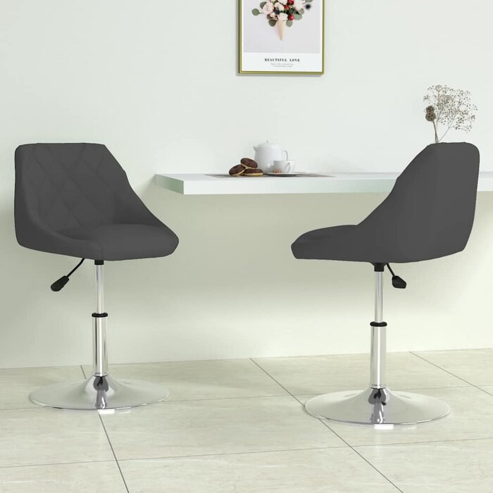 Lot de 2 chaises pivotantes en velours noir - Jusqu'à 34% de remise