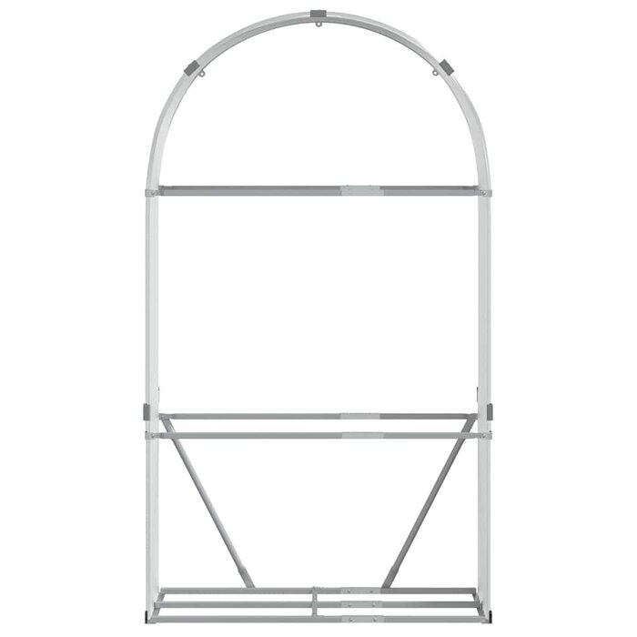 Abri bois de chauffage 120x45x210cm acier galvanisé - Jusqu'à -33%