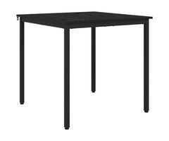 Vidaxl Table à manger carrée métal noir 80x80cm - Jusqu'à -52%