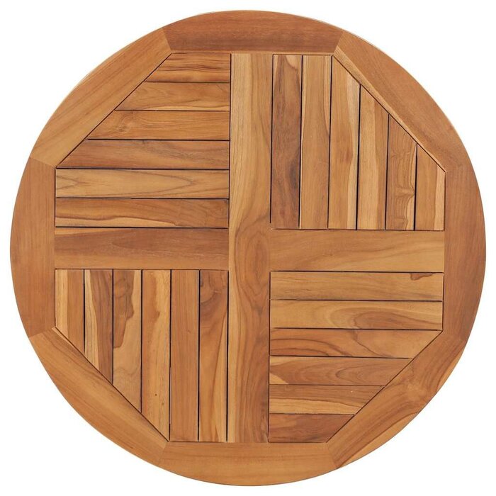 Plateau de table rond en teck massif 80cm - Jusqu'à -34% de remise