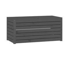 Vidaxl Coffre de jardin en pin massif gris 101 cm - Jusqu'à -54%