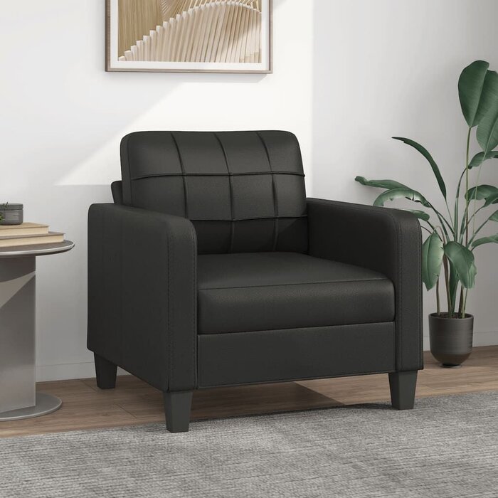 Fauteuil moderne en simili cuir noir - Jusqu'à 54% de réduction