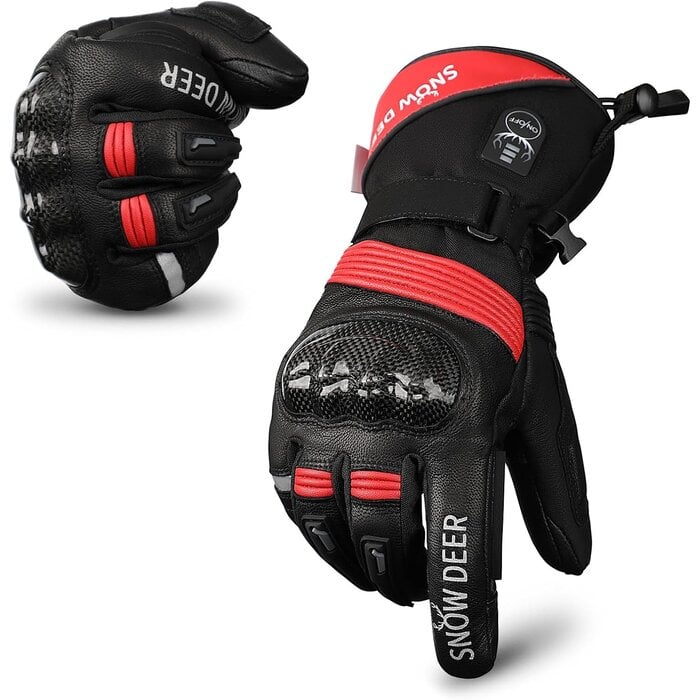 Gants moto chauffants cuir imperméables - Jusqu'à -80% sur notre outlet