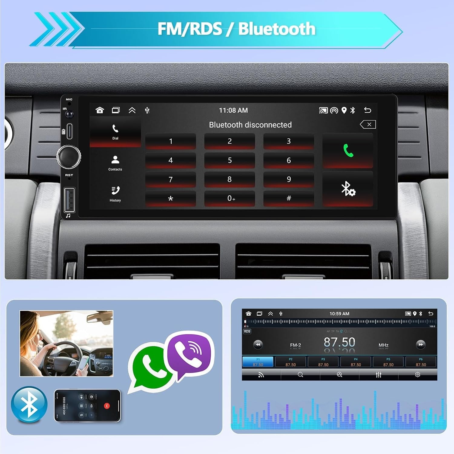 Autoradio Android 13 6,86" CarPlay & Android Auto - Jusqu'à -81% outlet