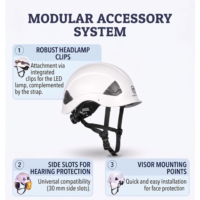 Casque de sécurité ABS ventilé blanc - Jusqu'à 54% de réduction