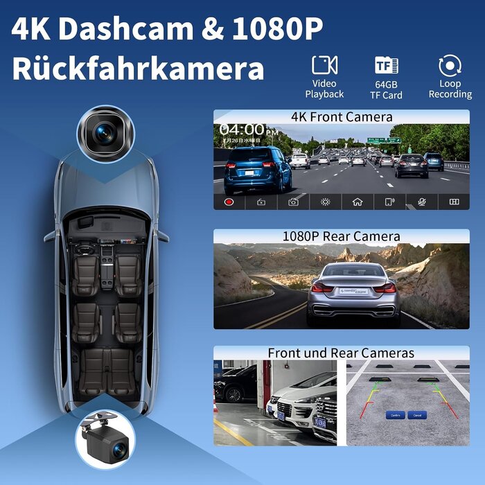 Autoradio 10,26" avec Dashcam 4K, CarPlay et Android Auto - Jusqu'à -57%