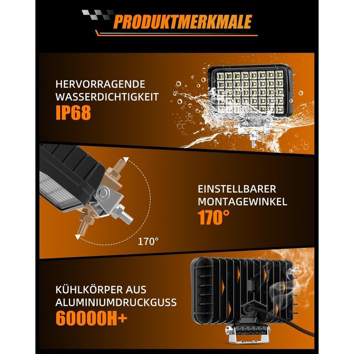 Lot de 2 projecteurs LED 70W 10000LM - Jusqu'à -34% sur une sélection