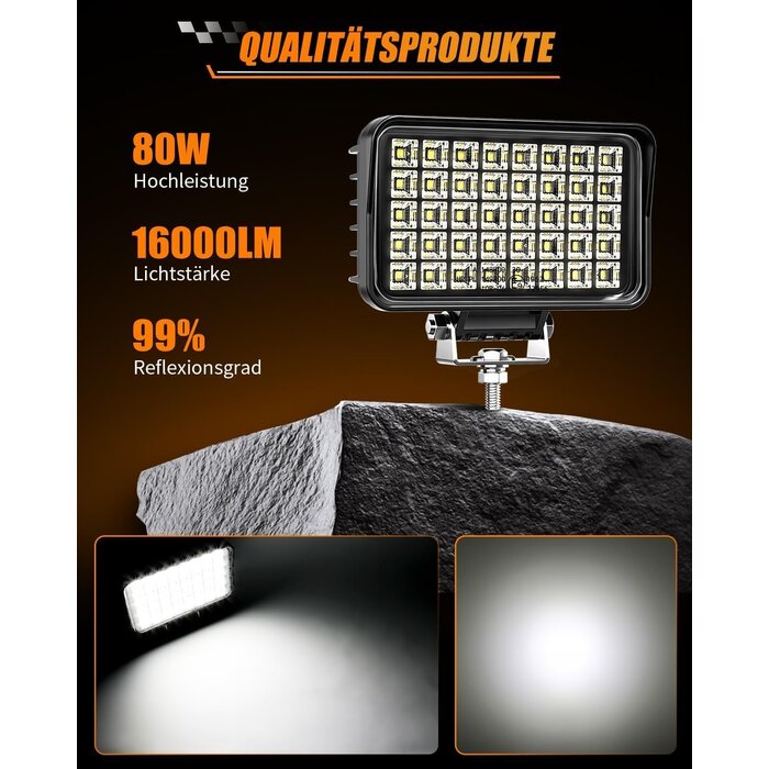 Lot de 2 projecteurs LED 70W 10000LM - Jusqu'à -34% sur une sélection
