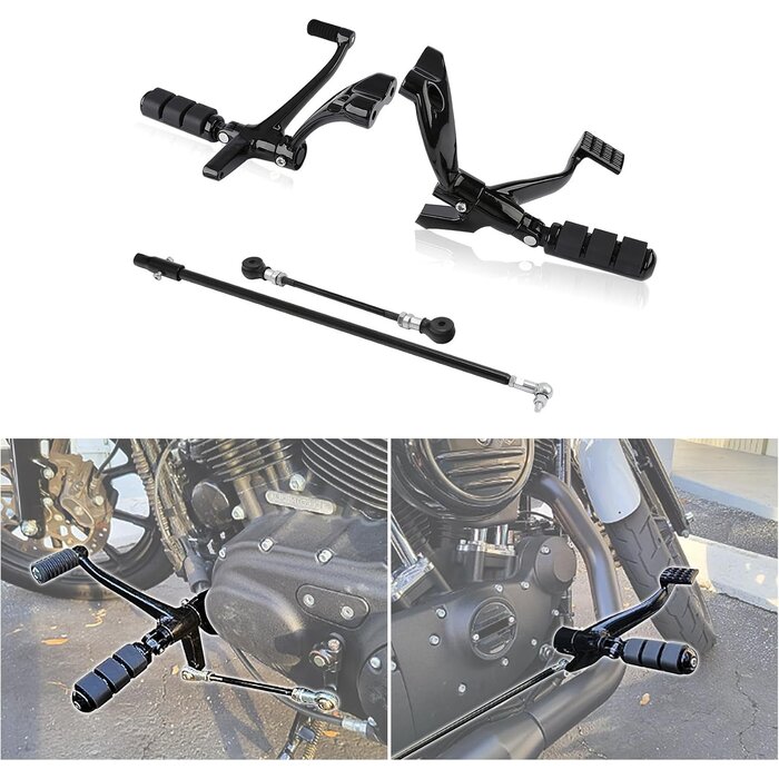 Commandes avancées pour Sportster 2014-2019 - Acier noir - Jusqu'à 35% de remise