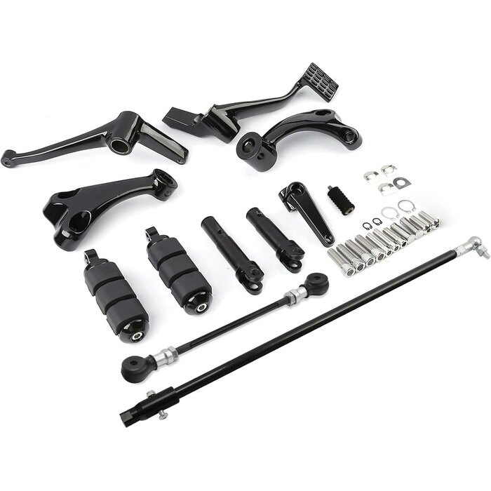Commandes avancées pour Sportster 2014-2019 - Acier noir - Jusqu'à 35% de remise