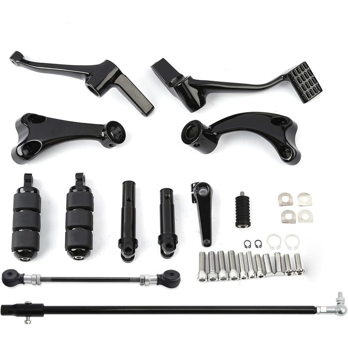 Commandes avancées pour Sportster 2014-2019 - Acier noir - Jusqu'à 35% de remise