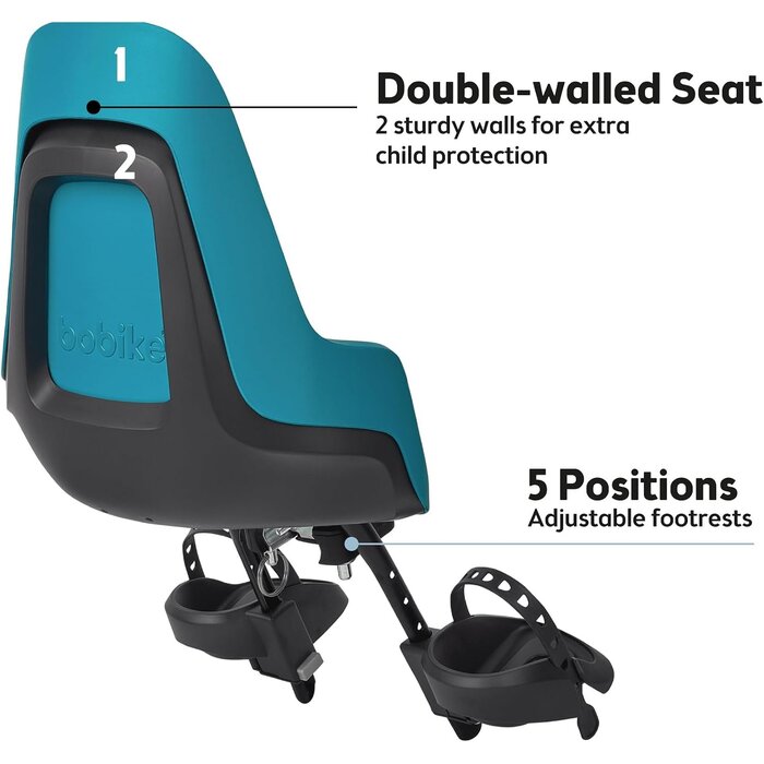 Siège vélo enfant avant jusqu'à 15kg - Bleu - Jusqu'à -34%
