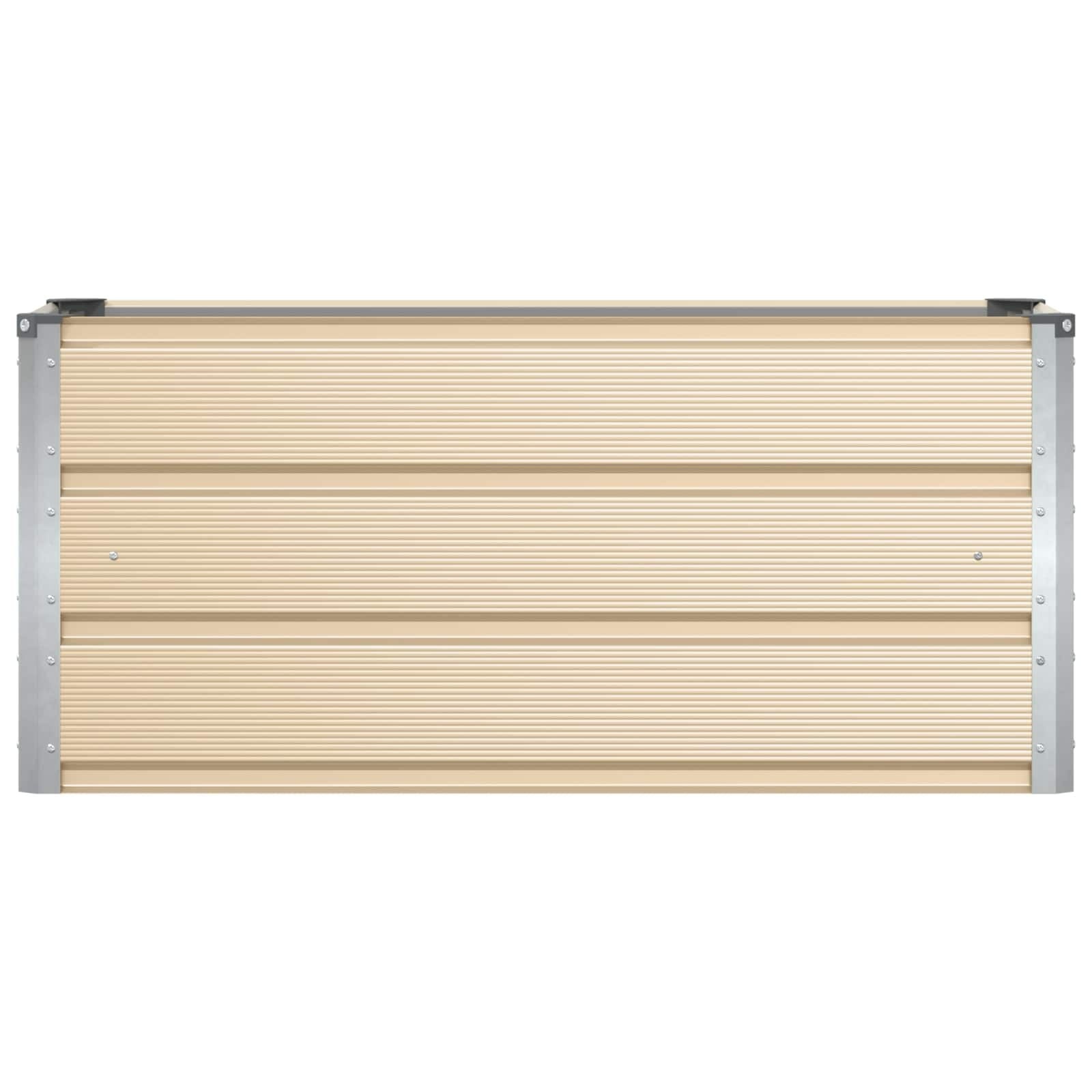 Vidaxl Jardinière en acier ivoire 100cm - Jusqu'à -33% sur l'outlet