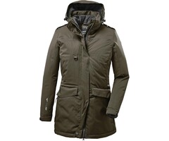 Killtec Parka longue femme imperméable vert olive - Jusqu'à -52%