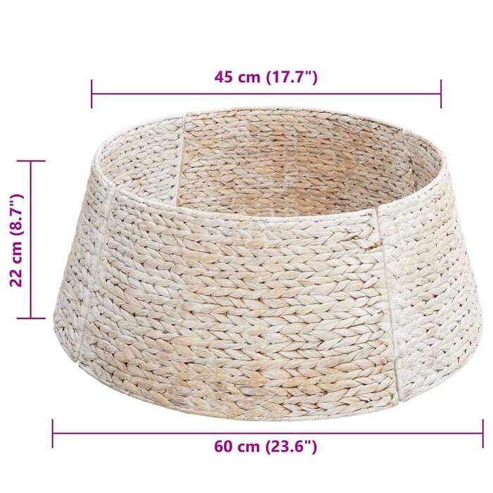 Vidaxl Cache-pied de sapin en jacinthe d'eau - Blanc - Jusqu'à -32%