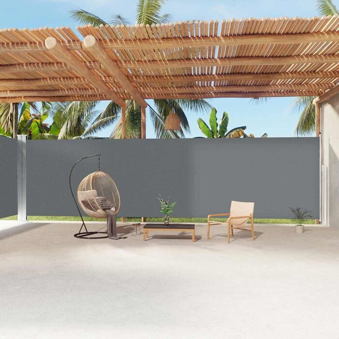 Vidaxl Paravent rétractable double 220x1200cm Anthracite - Jusqu'à -57%