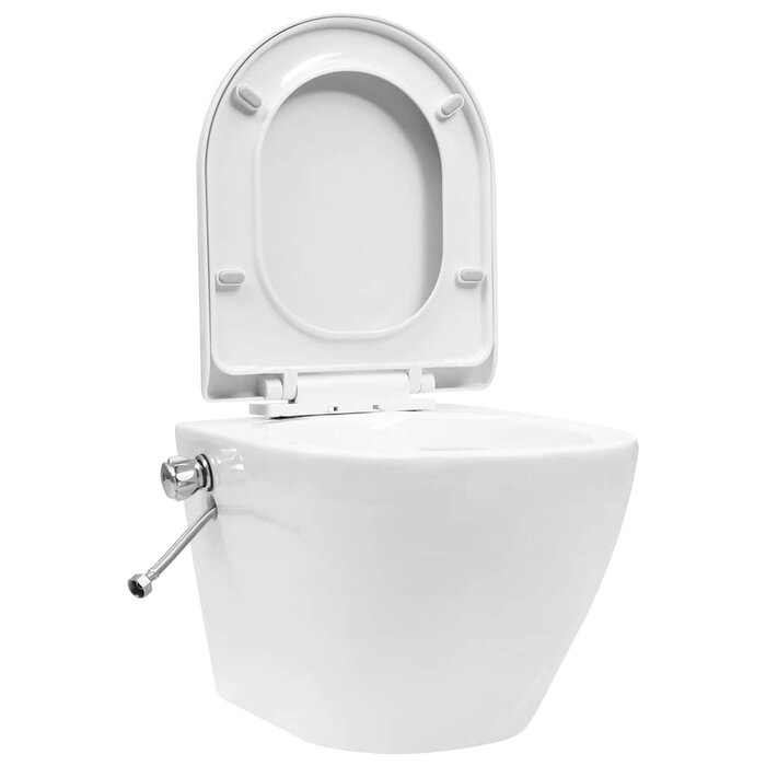 Vidaxl WC suspendu avec fonction bidet - Céramique blanche - Jusqu'à 48% de réduction