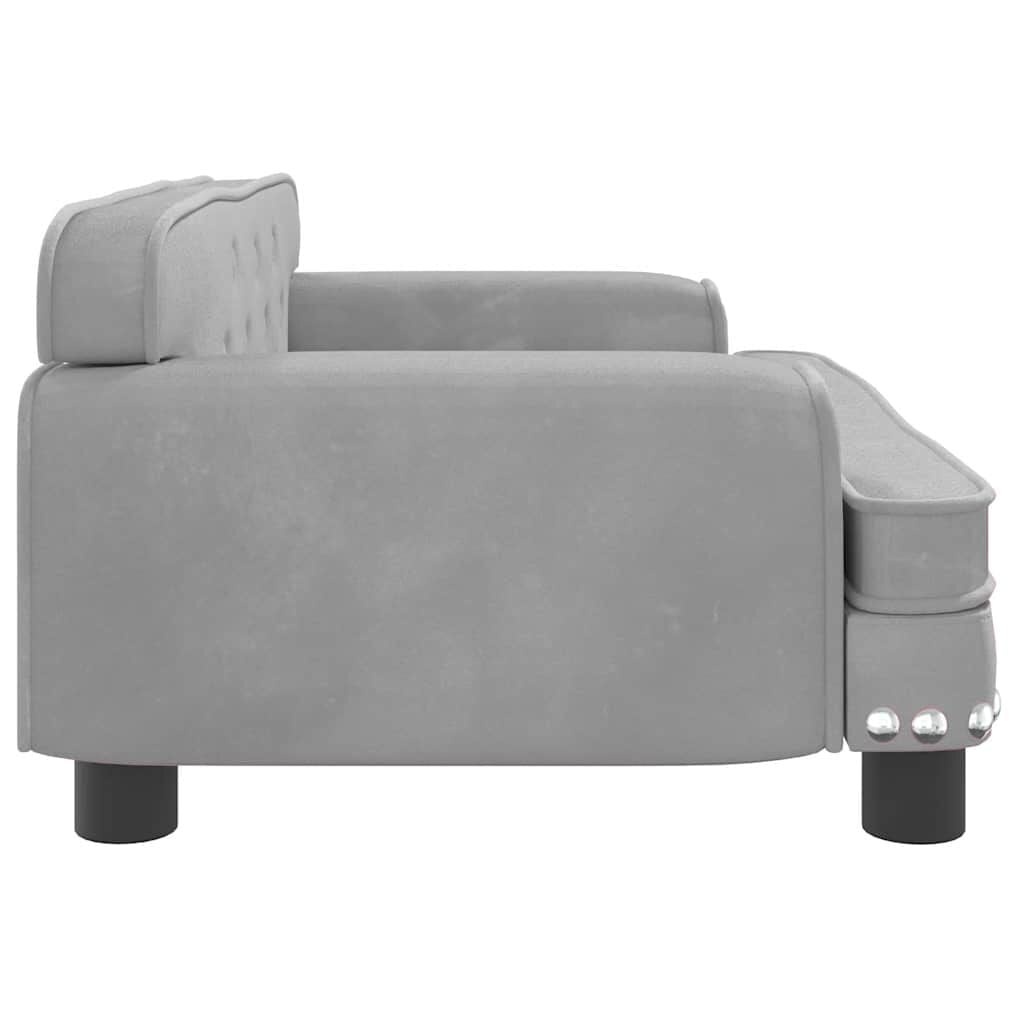 Vidaxl Canapé pour Chien en Velours Gris - Jusqu'à -46%