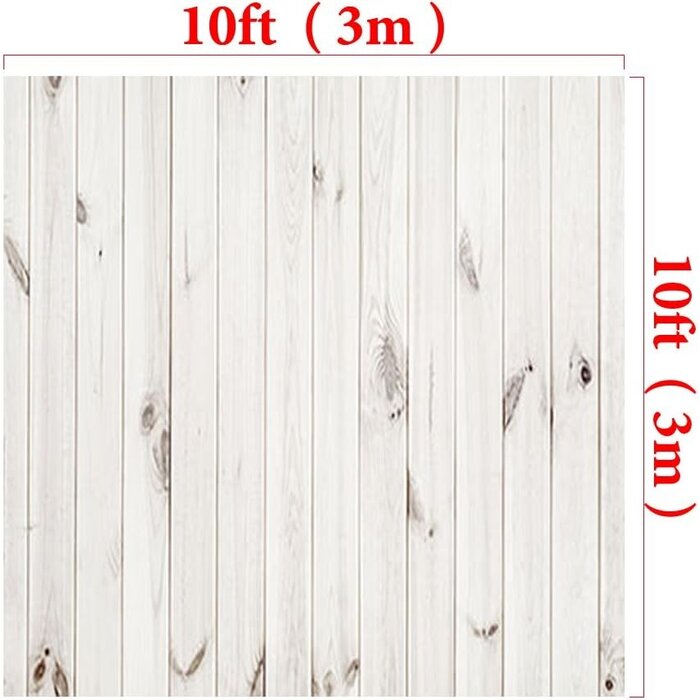 Fond photo microfibre 3x3m - Motif bois blanc - Jusqu'à -42%