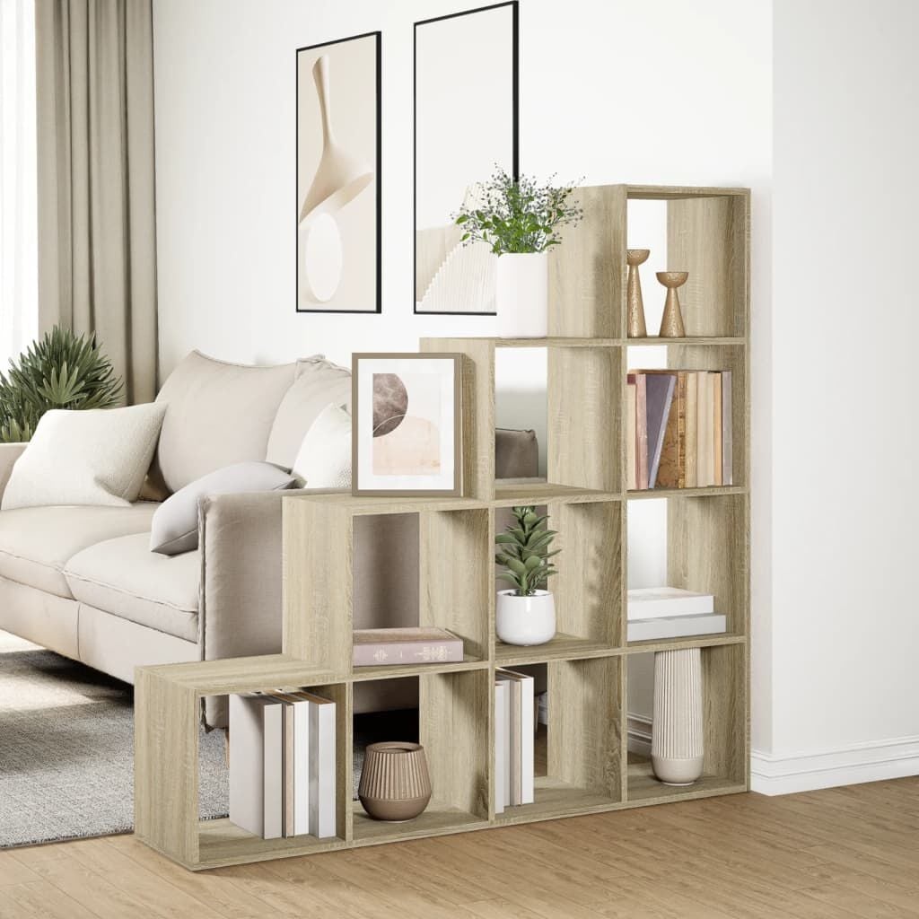 Vidaxl Étagère séparateur 10 compartiments - Chêne Sonoma - Jusqu'à -47%