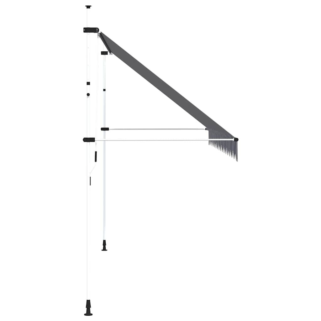 Vidaxl Auvent rétractable manuel 400 cm bleu/blanc - Jusqu'à -46%