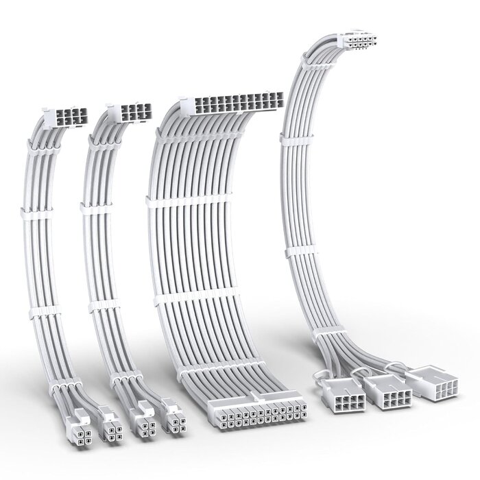 Kit rallonges câbles PCIE 5.0 12VHPWR - Blanc - Jusqu'à -43% sur l'outlet