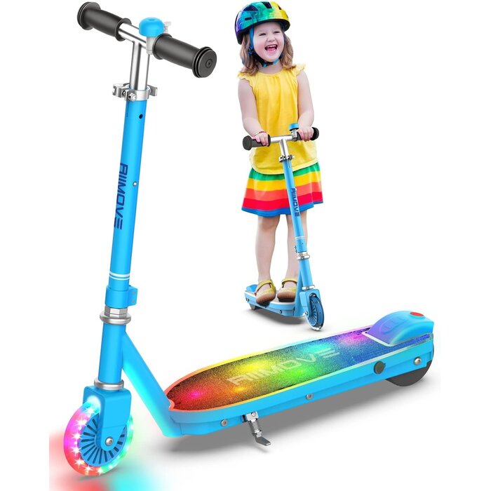Trottinette électrique enfant réglable - Bleue - Jusqu'à 46% de remise