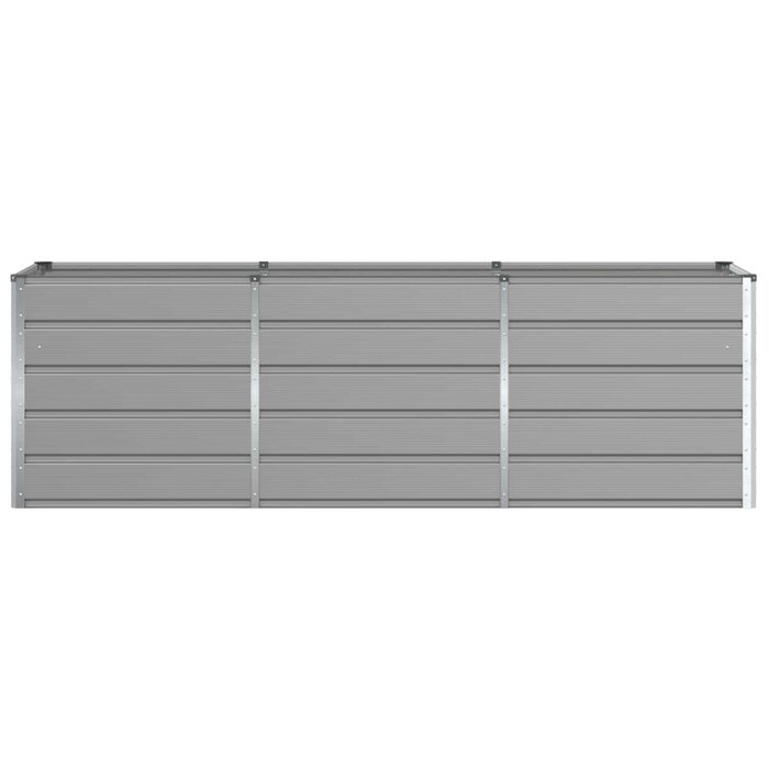 Vidaxl Grande jardinière acier gris 240x80x75cm - Jusqu'à -46%