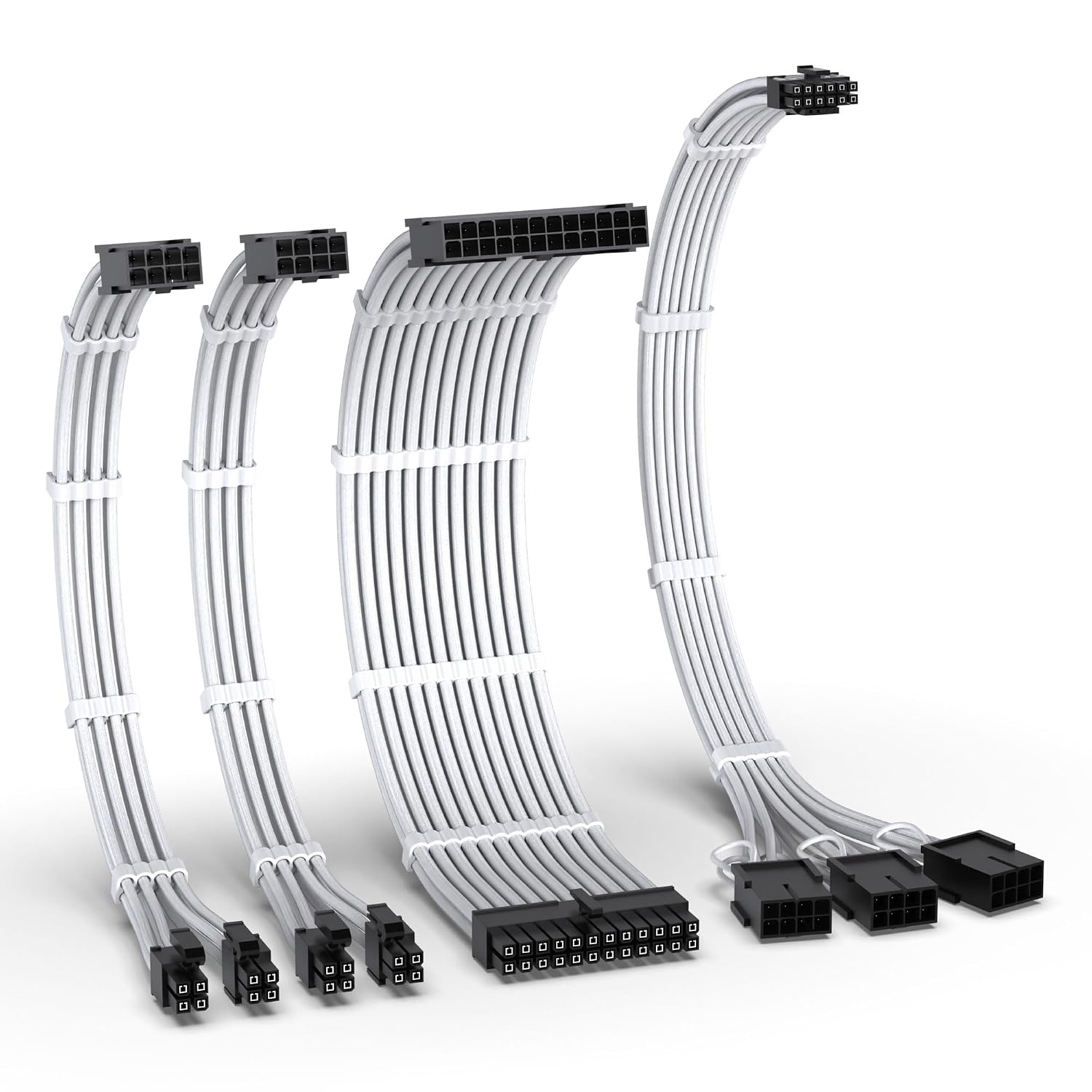 Kit rallonges PCIE 5.0 12VHPWR 16AWG Blanc - Jusqu'à -43% sur le stock