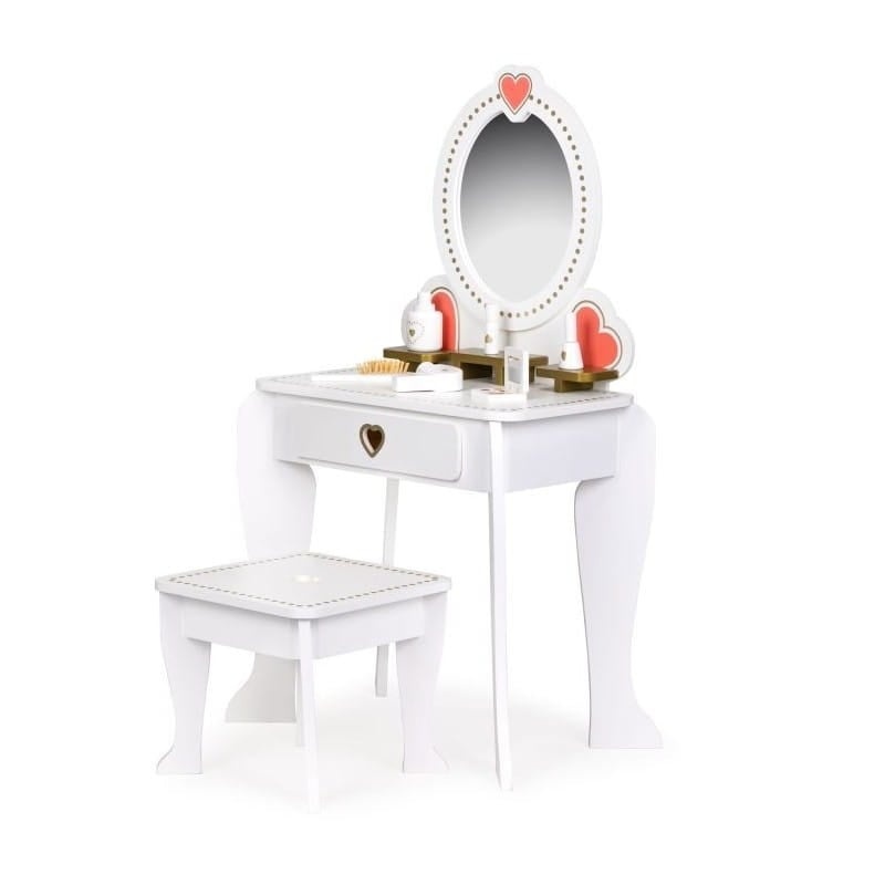 Viking Choice Coiffeuse enfant avec miroir et accessoires - Blanc - Jusqu'à -33%