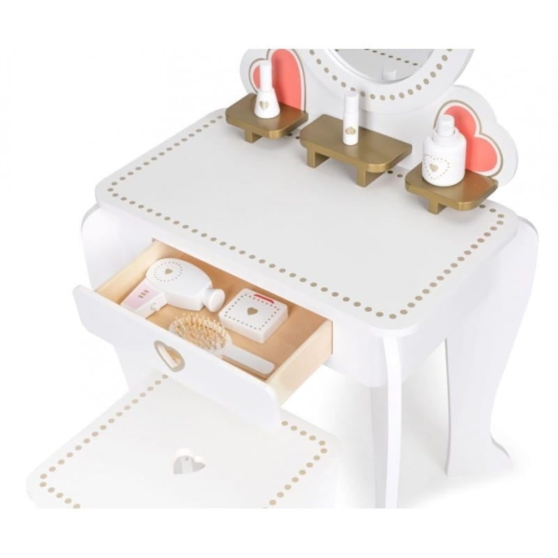 Viking Choice Coiffeuse enfant avec miroir et accessoires - Blanc - Jusqu'à -33%