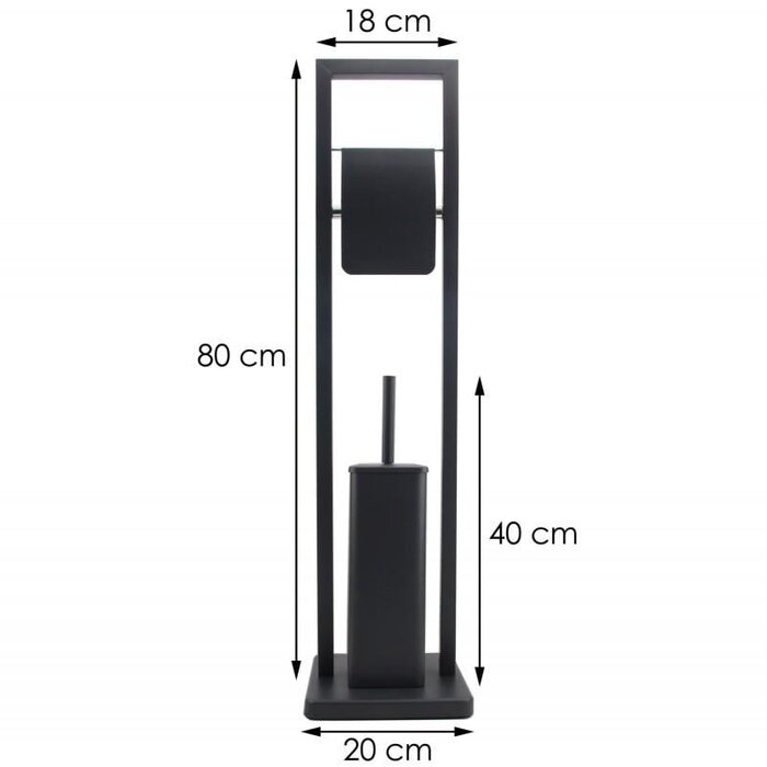 Viking Choice Serviteur WC 2-en-1 Noir - Acier Laqué - Jusqu'à -52%