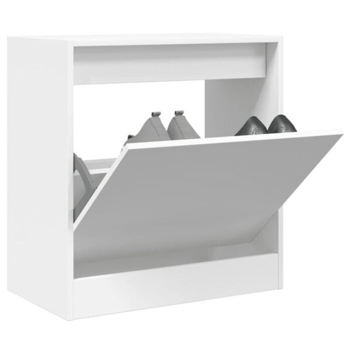 Vidaxl Meuble à chaussures compact blanc - Jusqu'à -45%