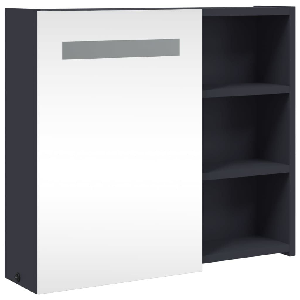 Vidaxl Armoire de salle de bain avec miroir LED - Gris - Jusqu'à -46%