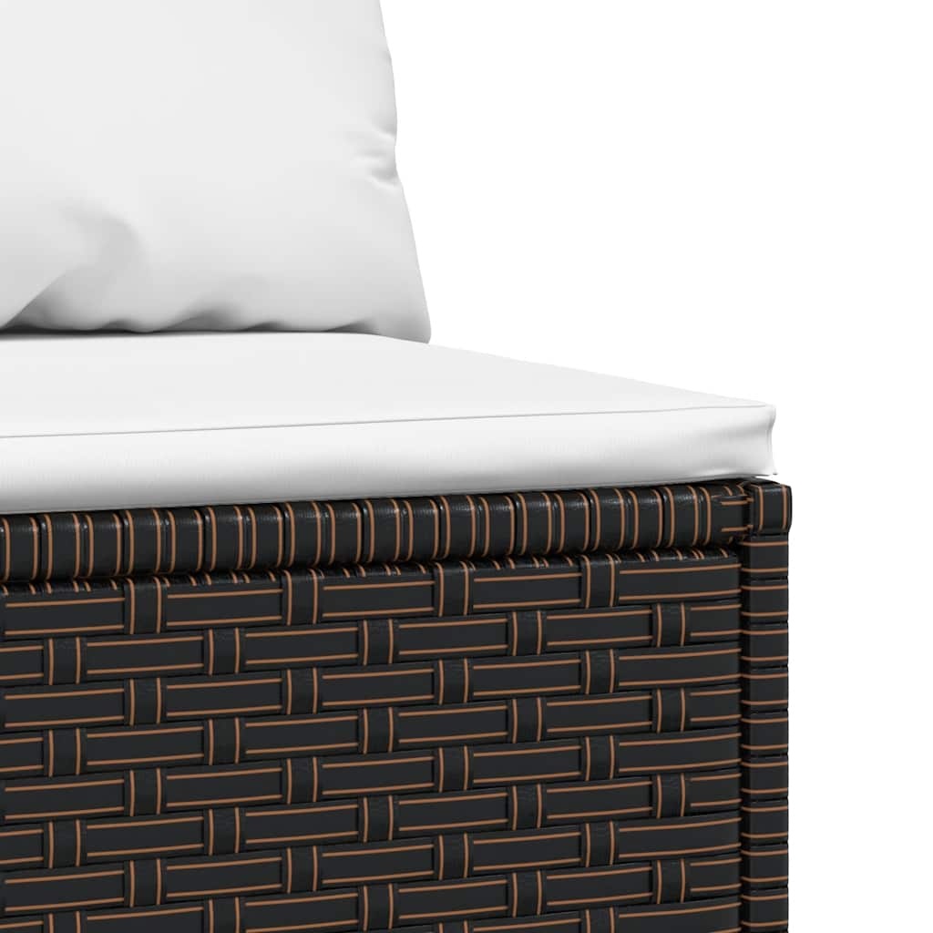 Vidaxl Canapé de jardin modulaire en résine tressée marron - Jusqu'à 45% de remise