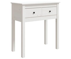 Vidaxl Console murale en bois massif blanc - Jusqu'à -47% sur votre déco