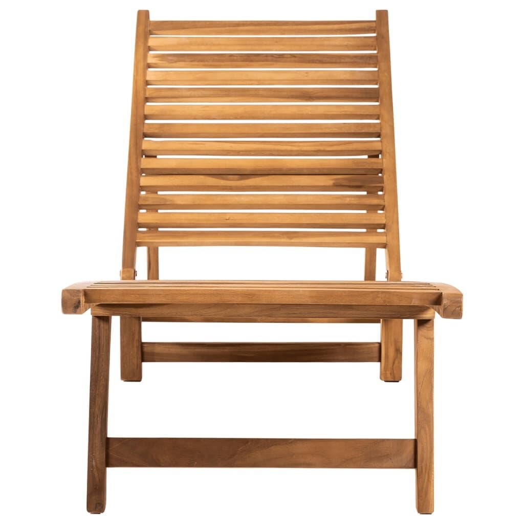Vidaxl Bain de soleil pliable en teck massif - Jusqu'à -46% sur notre sélection