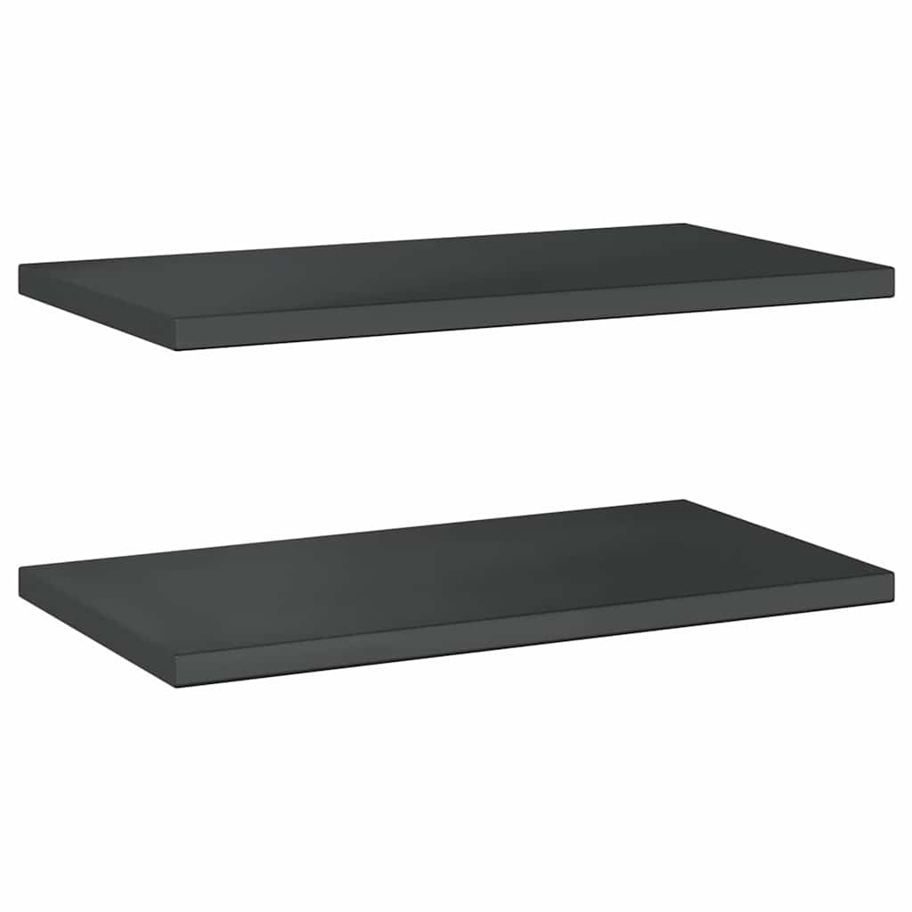 Vidaxl Lot de 2 étagères murales acier noir 75cm - Jusqu'à 45% de remise