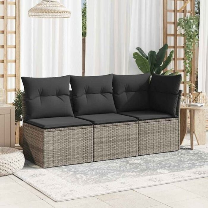 Vidaxl Canapé d'angle de jardin en résine tressée - Jusqu'à -46%