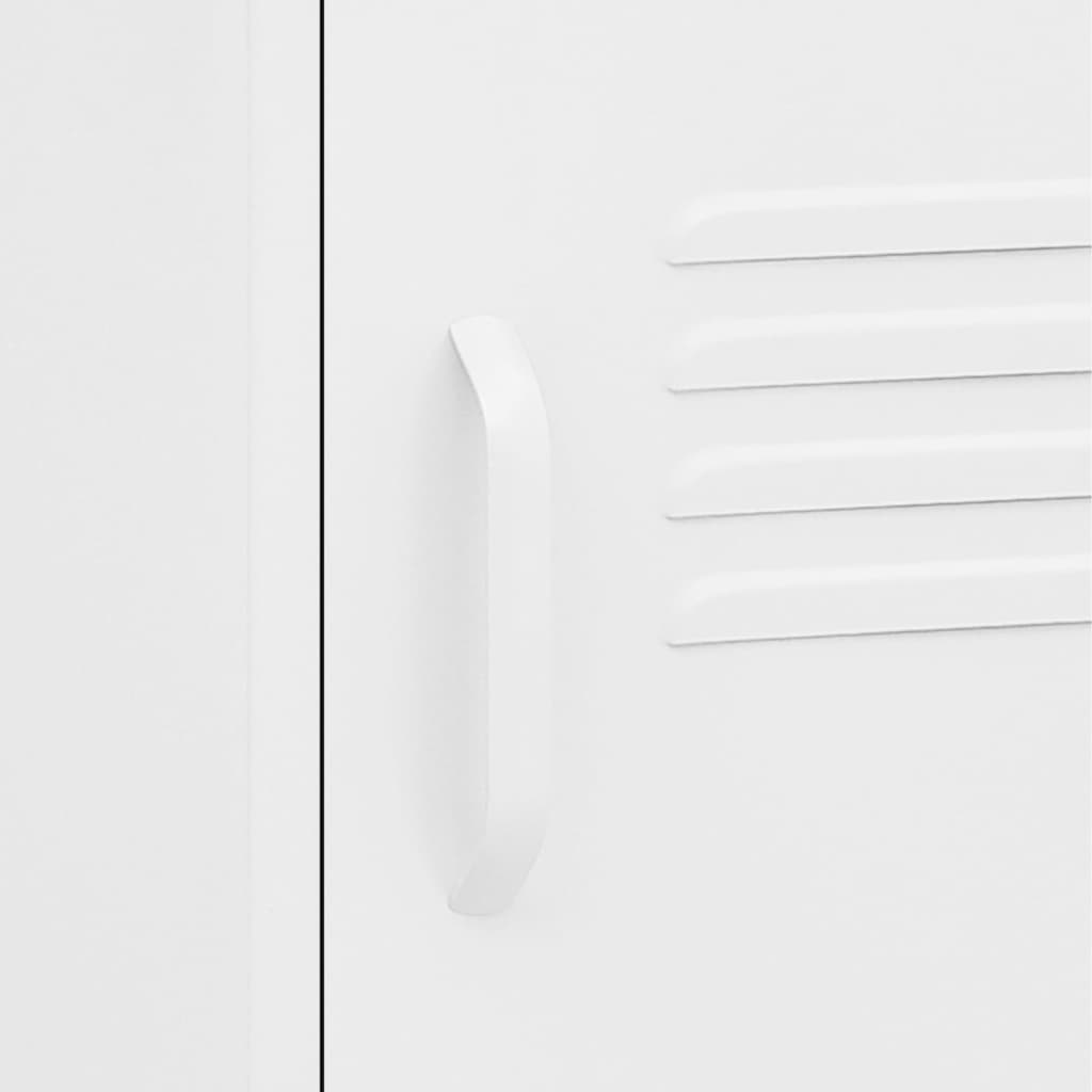 Vidaxl Table de chevet en acier blanc - Jusqu'à 45% de remise