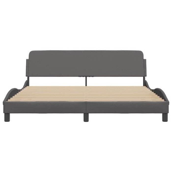 Vidaxl Cadre de lit Dover 180x200 cm - Similicuir gris - Jusqu'à -42%