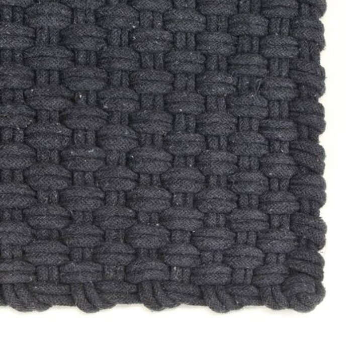 Vidaxl Tapis en coton anthracite 160x230 cm - Jusqu'à -46% de remise