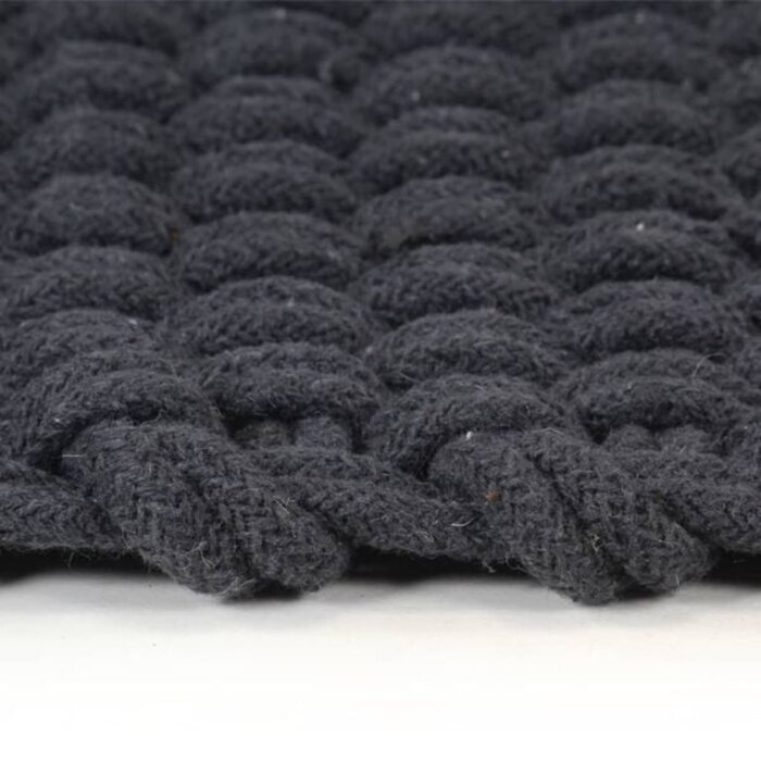 Vidaxl Tapis en coton anthracite 160x230 cm - Jusqu'à -46% de remise