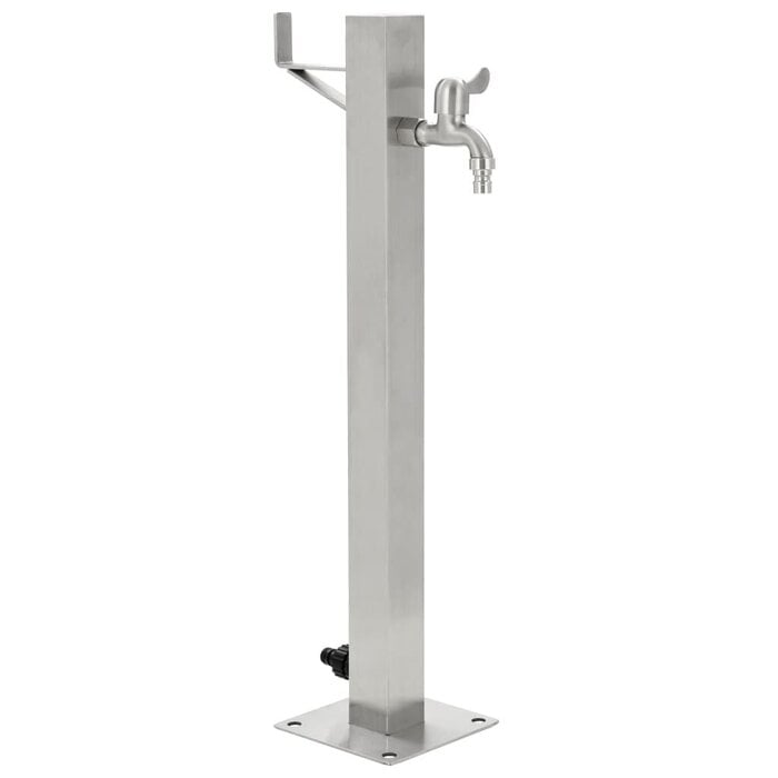 Vidaxl Borne d'eau de jardin carrée en acier inox - Jusqu'à 49% de remise