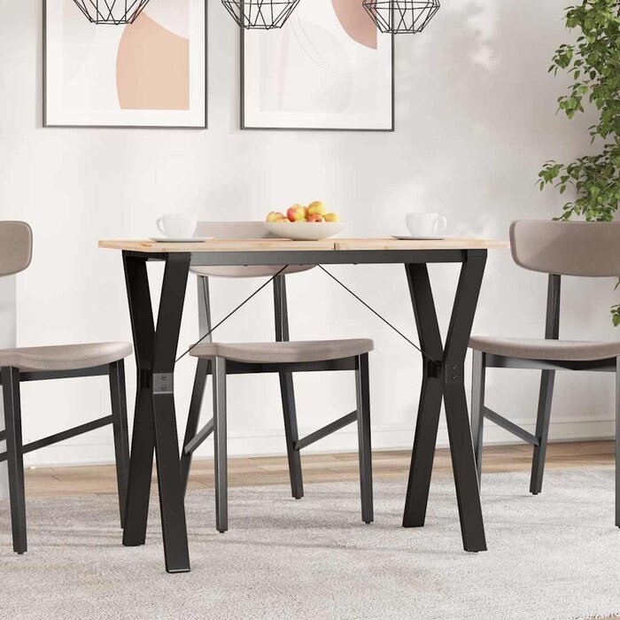 Vidaxl Pieds de table en Y en acier noir 80x40x73cm - Jusqu'à 46% de réduction