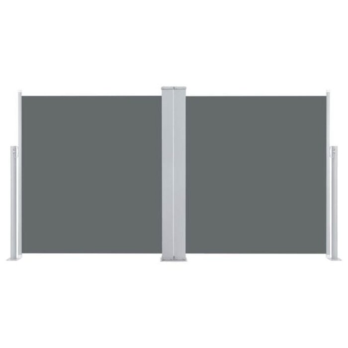 Vidaxl Pare-vent rétractable double 120x600 cm - Anthracite - Jusqu'à -46%
