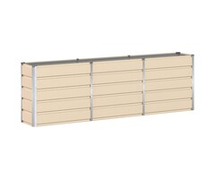 Vidaxl Jardinière en acier ivoire 240cm - Jusqu'à -44% de remise